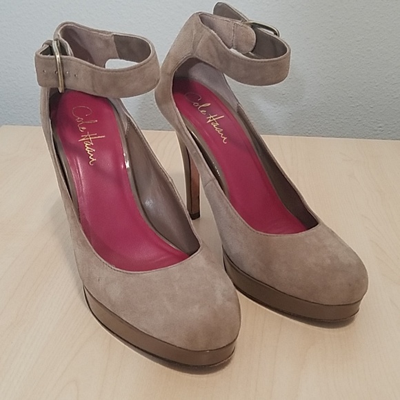 Cole Haan Shoes - Cole Haan Nike Air taupe ankle strap heels 7